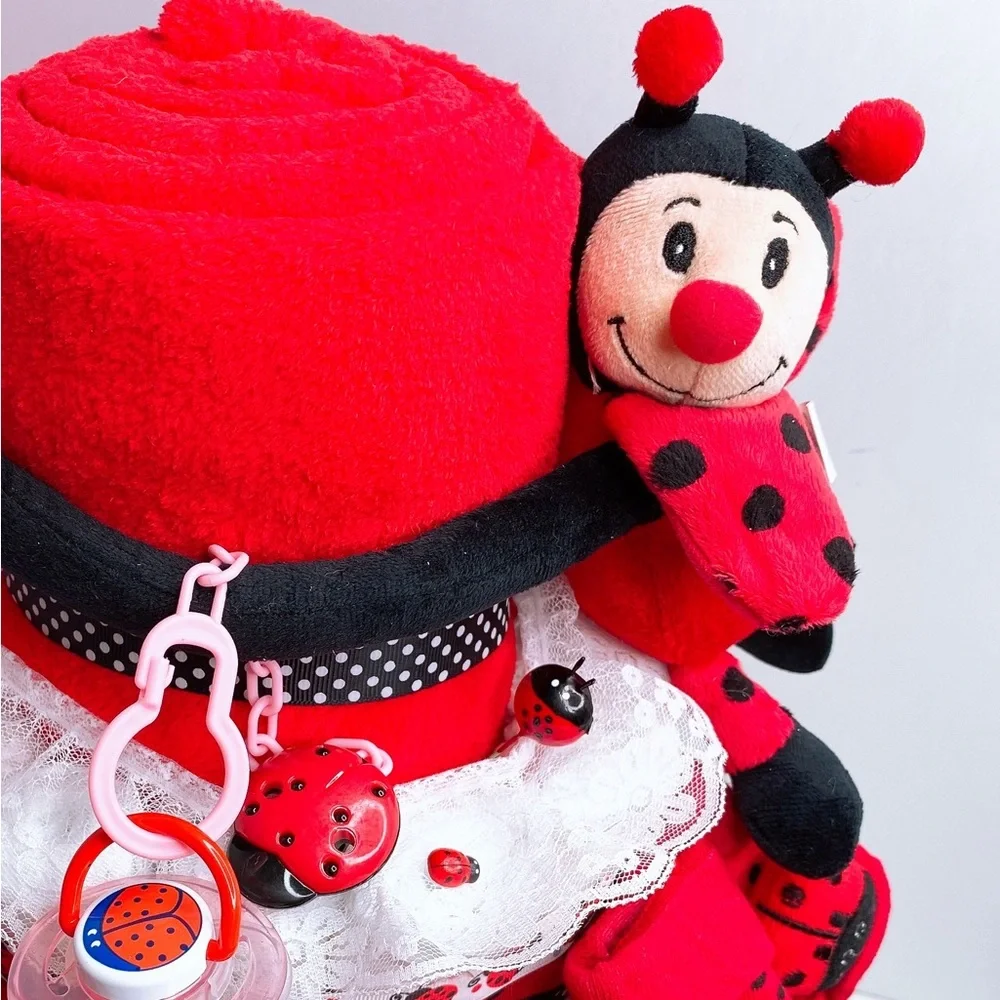 Ladybug Diaper Cake